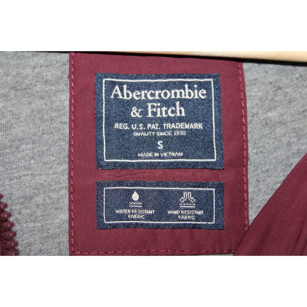 Womens Abercrombie & Fitch Burgundy Red Pink Puffer Coat Ski Snow Jacket Size S - Picture 3 of 6